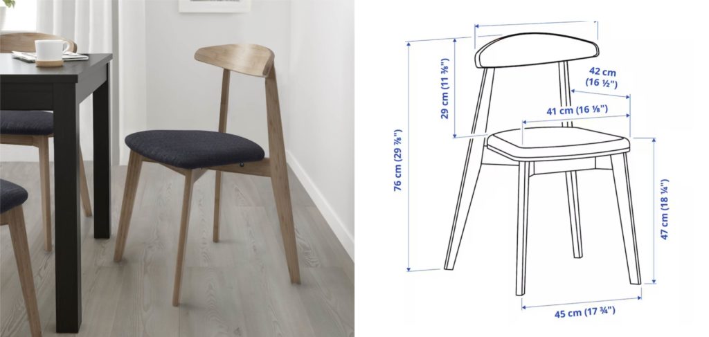 IKEAで家具を買う時の注意点。テーブルと椅子のサイズ感に注目。【靴を履く文化の違い】